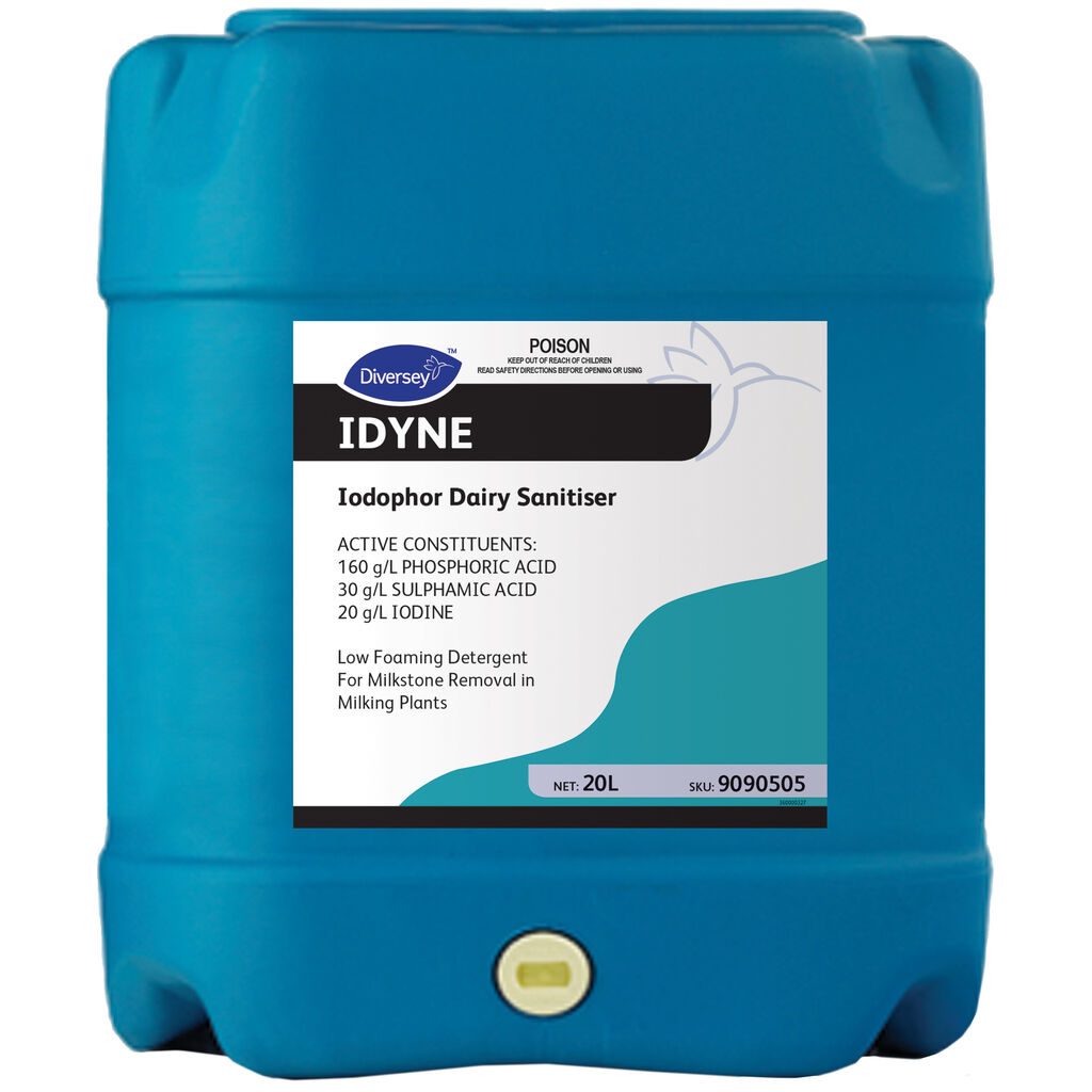 Tasman Idyne 20L - Iodophor Dairy Sanitiser